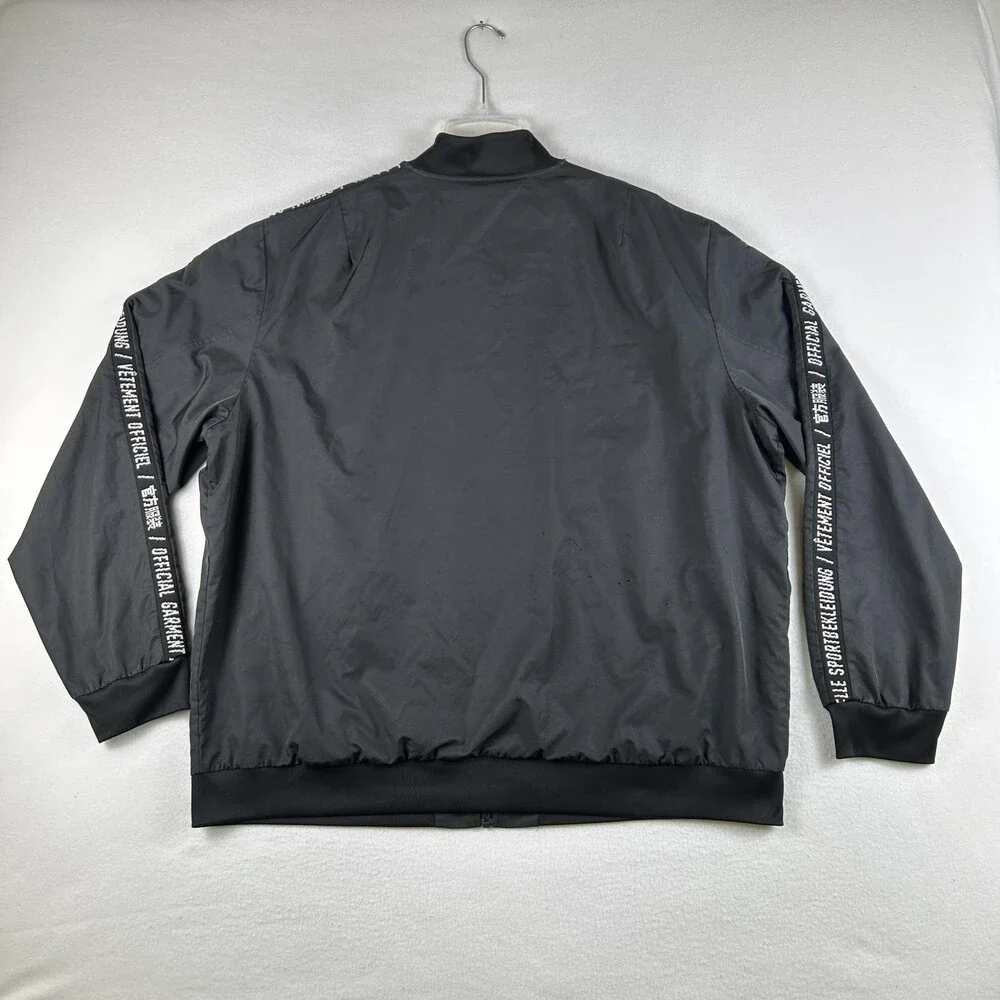 Adidas Jacket Mens 2XL Vetement Tape Sleeve Full Zip Track Athletic DP2881 FLAW